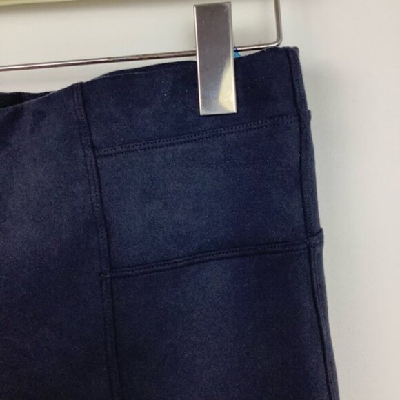 SPANX FAUX SUEDE NAVY LEGGINGS L - Picture 7 of 12
